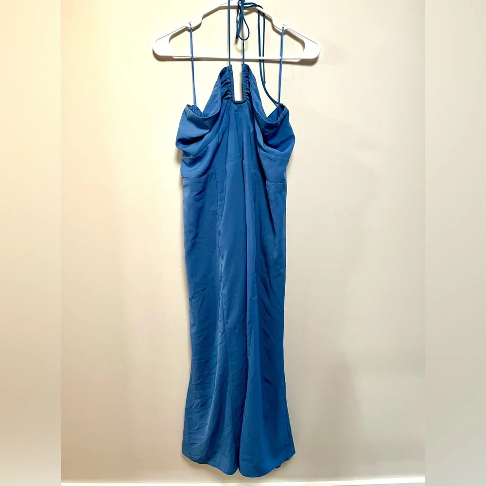 Abercrombie & Fitch Halter Maxi Dress in marine blue size XL NWT